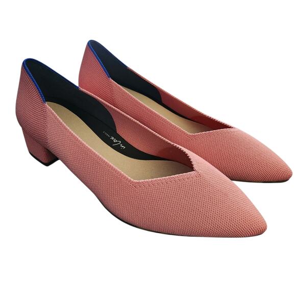 Rothy's The High Point Heels In Baby Pink 9 Office Career Business Classy Chic - Picture 1 of 8